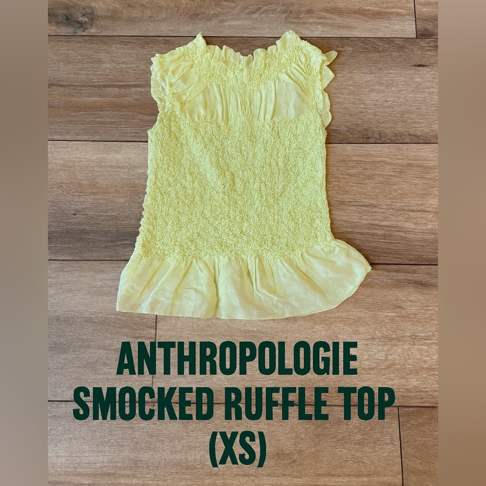Anthropologie Light Green Ruched Blouse